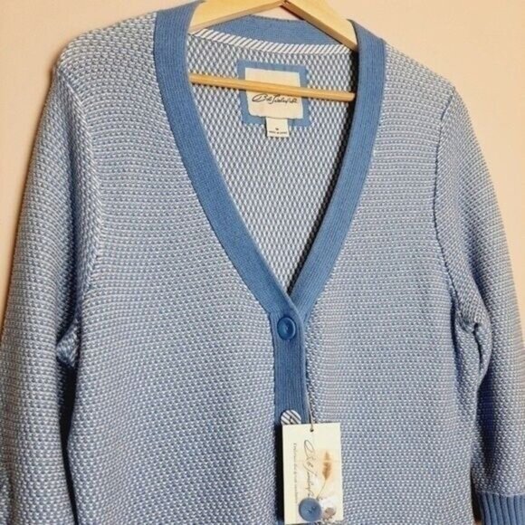 BOB JIMLEY Cardigan Sweater 3/4 Sleeve Button Down Sz M - Picture 5 of 12